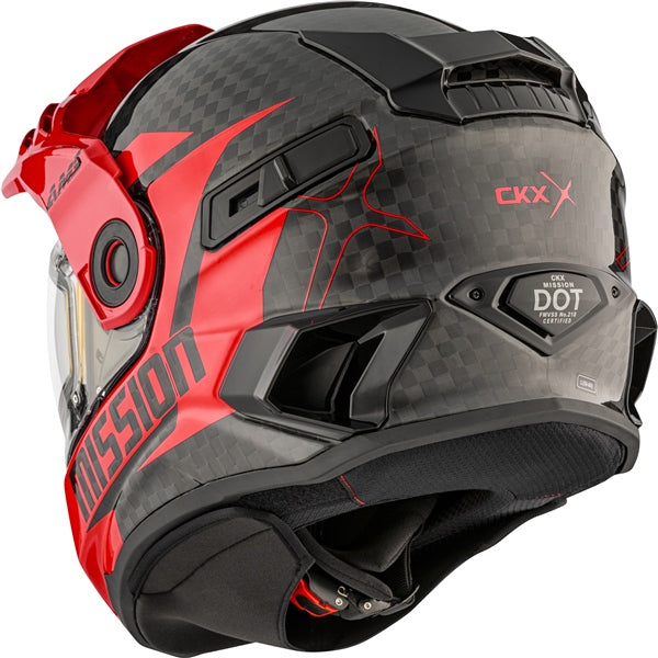 CKX Mission Free-Face Helmet - Carbon Alaska Electric Red 3XL - Driven Powersports