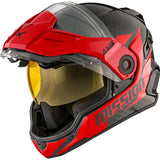 CKX Mission Free-Face Helmet - Carbon Alaska Double Red XL - Driven Powersports