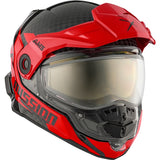 CKX Mission Free-Face Helmet - Carbon Alaska Double Red XL - Driven Powersports