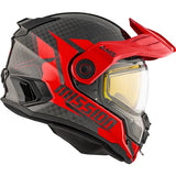 CKX Mission Free-Face Helmet - Carbon Alaska Double Red XL - Driven Powersports