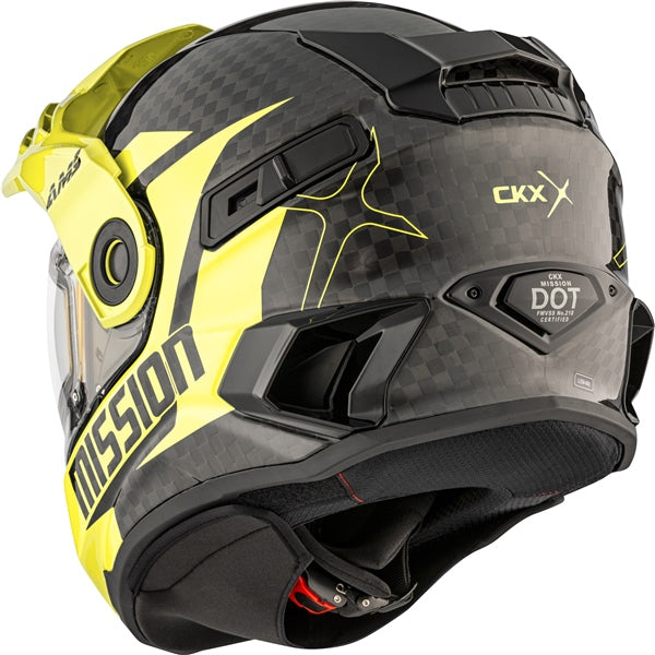 CKX Mission Free-Face Helmet - Carbon Alaska Double Lime XS - Driven Powersports