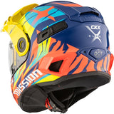 CKX Mission Free-Face Helmet Claw Double Blue/Red/Yellow XL - Driven Powersports