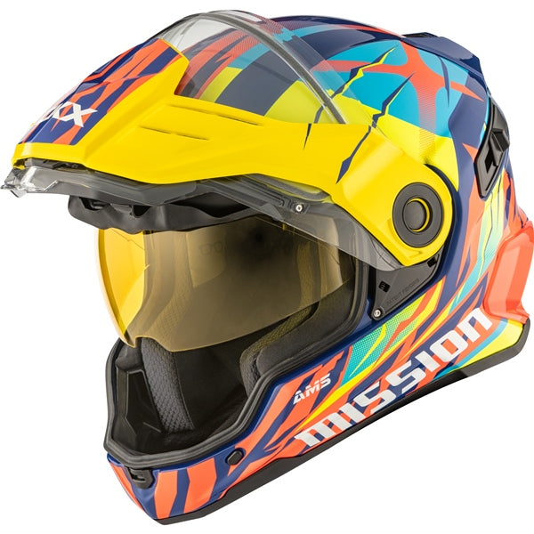 CKX Mission Free-Face Helmet Claw Double Blue/Red/Yellow XL - Driven Powersports