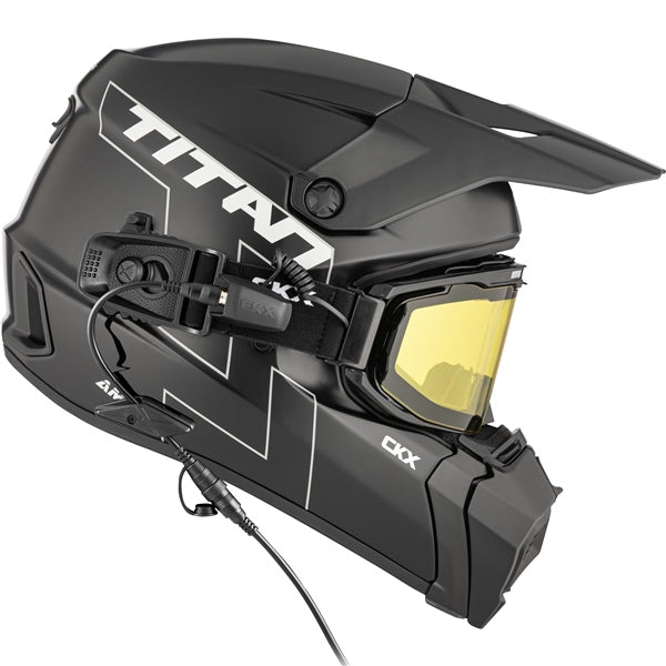 CKX Titan AMS Helmet Solid Electric Black Matte 2XS - Driven Powersports