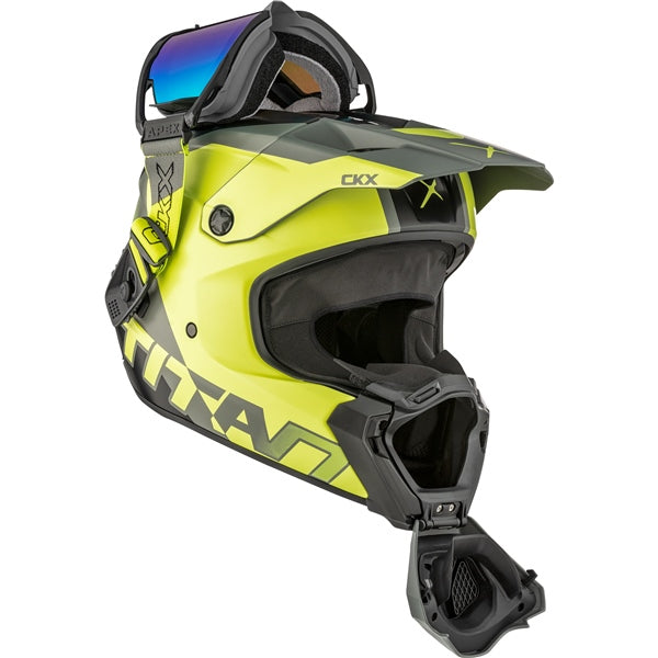 CKX Titan AMS Helmet Nunavut Double Lime Matte L - Driven Powersports