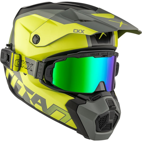 CKX Titan AMS Helmet Nunavut Double Lime Matte L - Driven Powersports