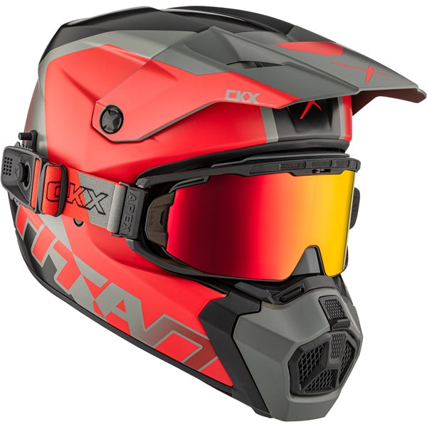 CKX Titan AMS Helmet Nunavut Double Red Matte S - Driven Powersports