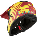 CKX TX019Y Off-Road Helmet Error Red/Yellow Matte S - Driven Powersports