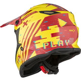 CKX TX019Y Off-Road Helmet Error Red/Yellow Matte S - Driven Powersports