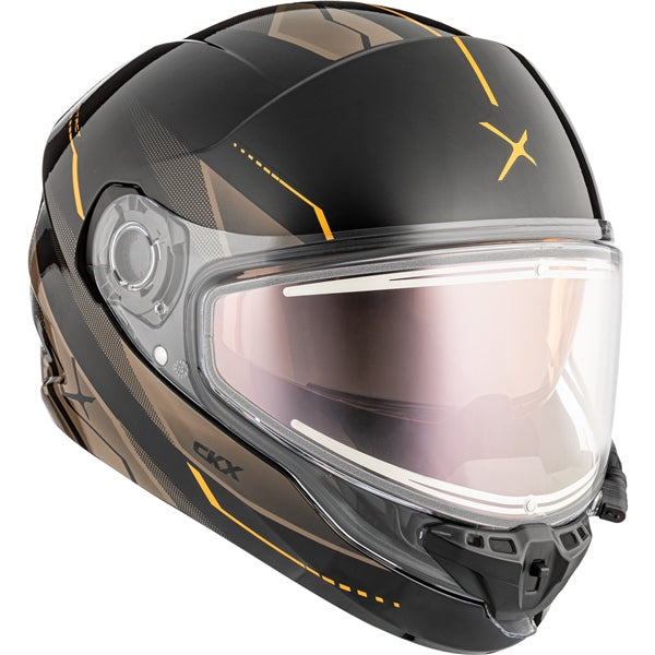 CKX Contact Free-Face Helmet Artik Electric Brown/Orange XL - Driven Powersports