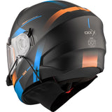 CKX Contact Free-Face Helmet Edge Electric Blue/Orange 2XL - Driven Powersports