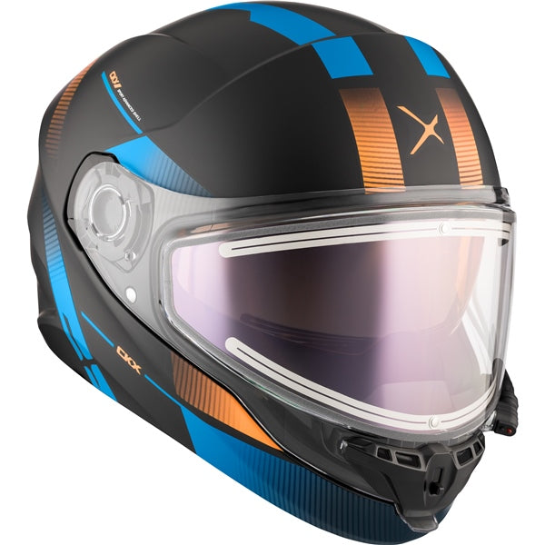 CKX Contact Free-Face Helmet Edge Electric Blue/Orange 2XL - Driven Powersports