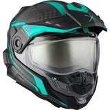 CKX Mission Free-Face Helmet - Carbon Fury Electric Turquoise 2XL - Driven Powersports