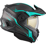 CKX Mission Free-Face Helmet - Carbon Fury Double Turquoise M - Driven Powersports