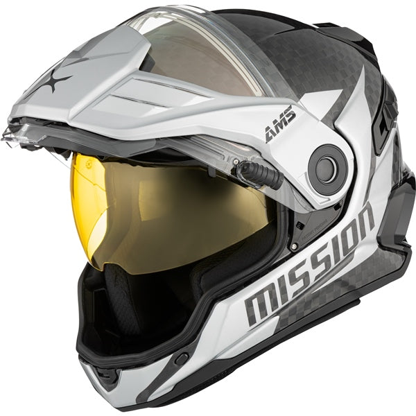 CKX Mission Free-Face Helmet - Carbon Alaska Electric Silver XS - Driven Powersports