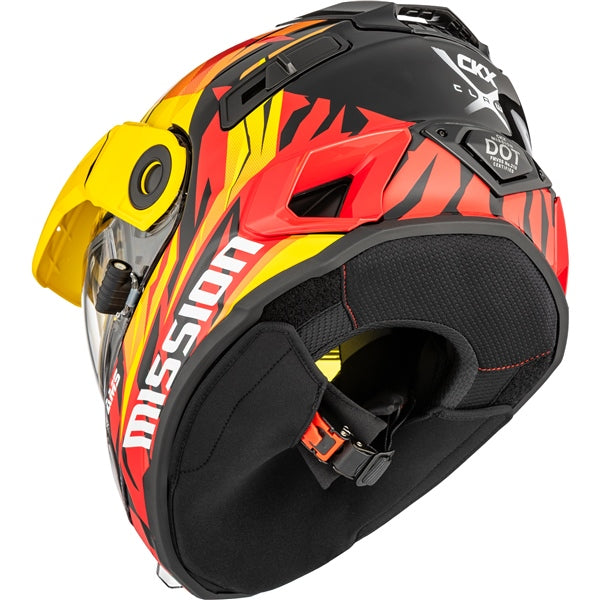 CKX Mission Free-Face Helmet Claw Electric Yellow/Orange/Red L - Driven Powersports