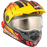 CKX Mission Free-Face Helmet Claw Electric Yellow/Orange/Red L - Driven Powersports