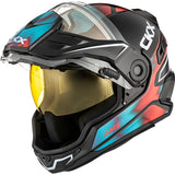 CKX Mission Free-Face Helmet Tanium Electric Orange/Teal XL - Driven Powersports
