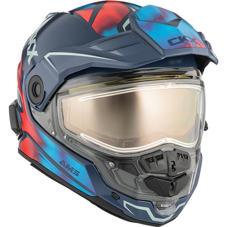 CKX Mission Free-Face Helmet Tanium Electric Blue/Red XS - Driven Powersports