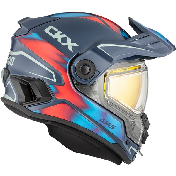 CKX Mission Free-Face Helmet Tanium Double Blue/Red S - Driven Powersports