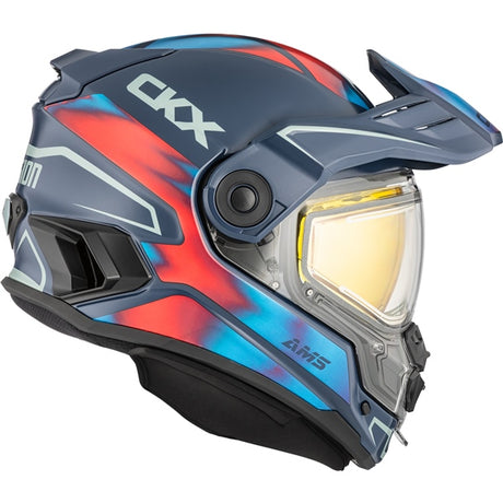 CKX Mission Free-Face Helmet Tanium Double Blue/Red XL - Driven Powersports
