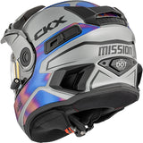 CKX Mission Free-Face Helmet Tanium Double Gray/Blue M - Driven Powersports