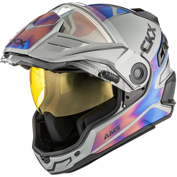 CKX Mission Free-Face Helmet Tanium Double Gray/Blue M - Driven Powersports