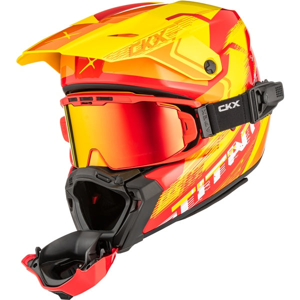 CKX Titan AMS Helmet Concordia Double Red/Orange/Yellow 3XL - Driven Powersports