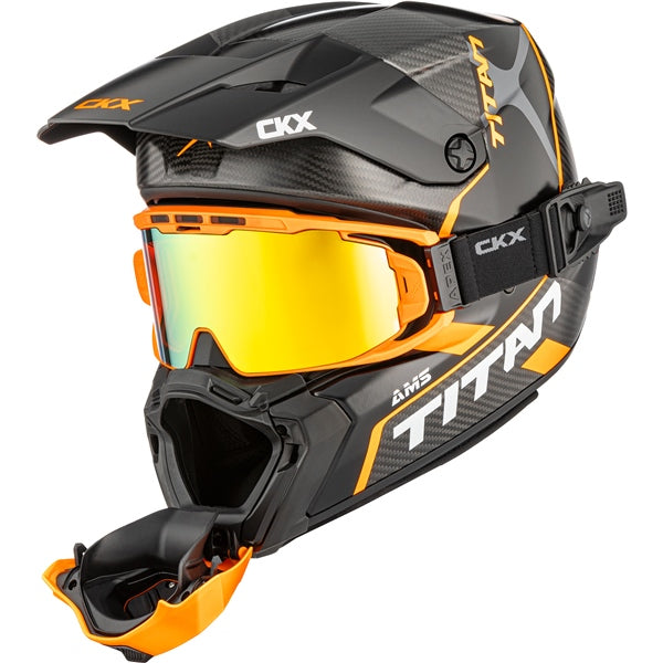 CKX Titan AMS Carbon Helmet Conrod Double Orange M - Driven Powersports