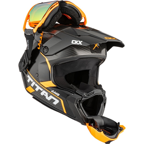 CKX Titan AMS Carbon Helmet Conrod Double Orange M - Driven Powersports