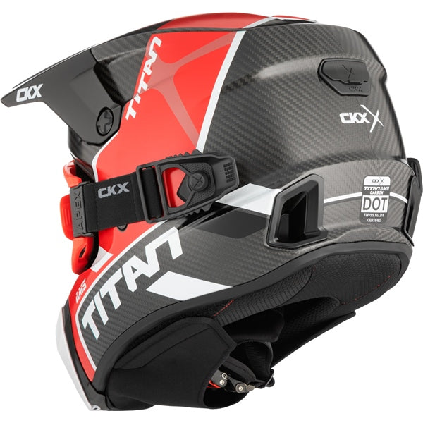CKX Titan AMS Carbon Helmet Conrod Double Red S - Driven Powersports