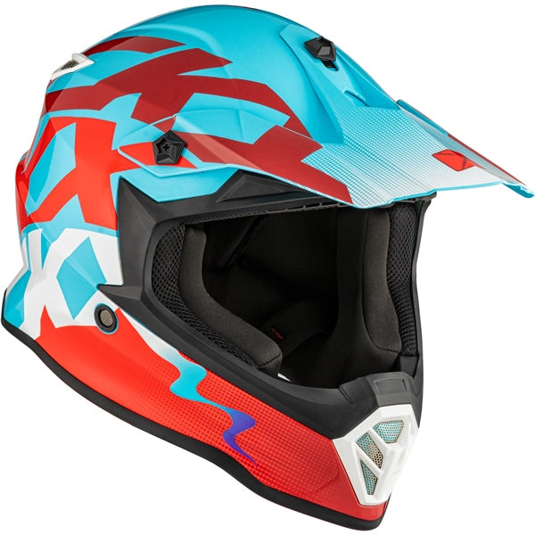 CKX TX019Y Off-Road Helmet Howl Blue/Red M - Driven Powersports