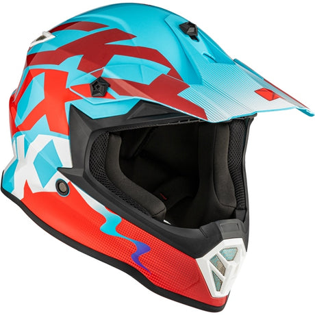 CKX TX019Y Off-Road Helmet Howl Blue/Red M - Driven Powersports
