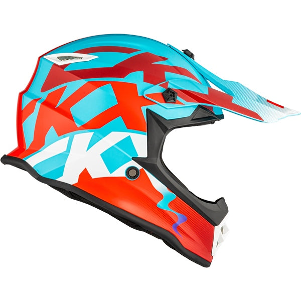 CKX TX019Y Off-Road Helmet Howl Blue/Red M - Driven Powersports