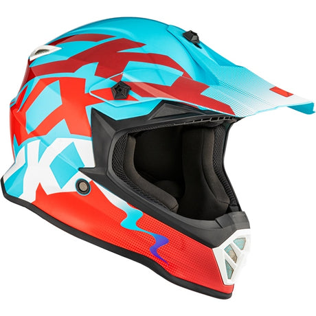 CKX TX019Y Off-Road Helmet Howl Blue/Red M - Driven Powersports