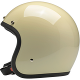 BILTWELL HELMET BONANZA Vintage White Left Side - Driven Powersports