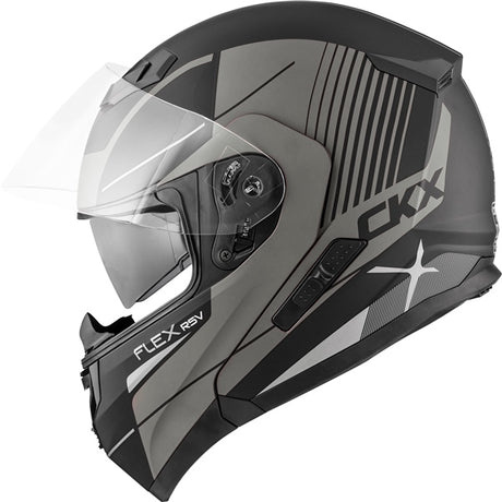 CKX Flex RSV Modular Helmet, Summer Tempo Matte Gray S Single Shield - Driven Powersports