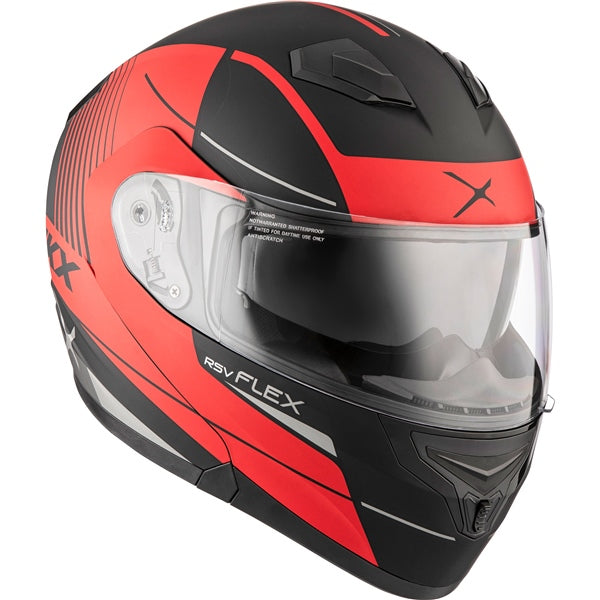 CKX Flex RSV Modular Helmet, Summer Tempo Matte Red M Single Shield - Driven Powersports