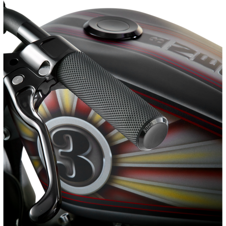 ARLEN NESS GRIPS KNURLED RUBBER CBL Black 3/4 Front - Driven Powersports