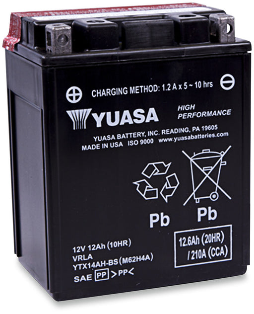 YUASA YTX14AH-BS HI-PERF W/ACID PACK Other - Driven Powersports