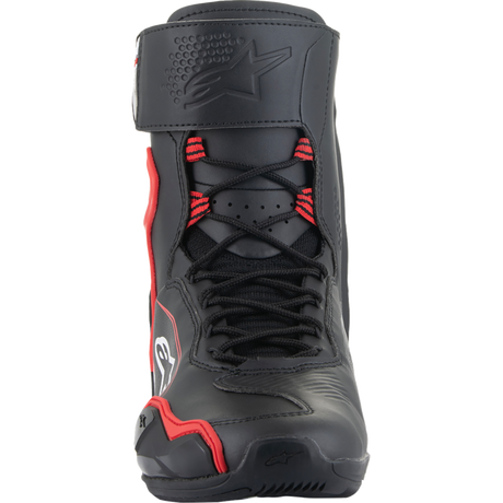 ALPINESTARS SHOE SUPERFASTER Black/Bright Red/White Front - Driven Powersports