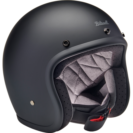 BILTWELL HELMET BONANZA Flat Black Front - Driven Powersports