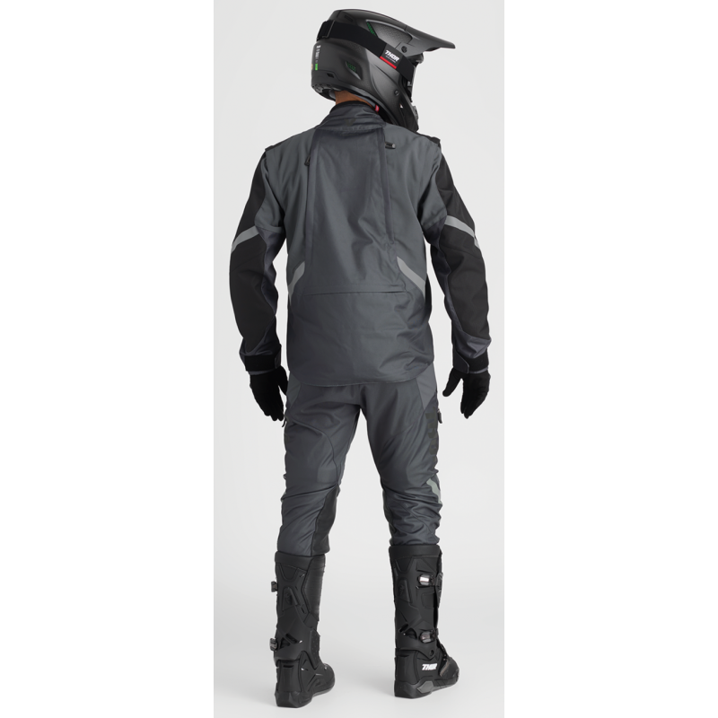 THOR JACKET TERRAIN Charcoal Back - Driven Powersports