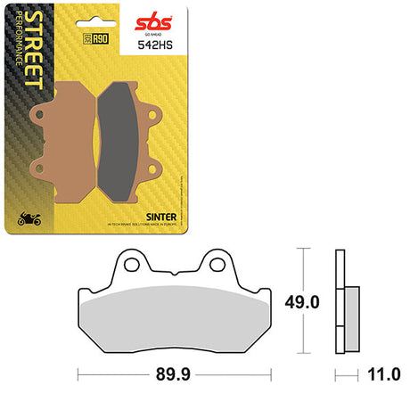 SBS PERFORMANCE HS SINTER FRONT BRAKE PAD (6250542108) - DRIVEN Canada's Powersports 6250542108