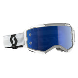 SCOTT USA FURY MX GOGGLES (WHITE - BLUE CHROME WORKS) White Blue - Driven Powersports