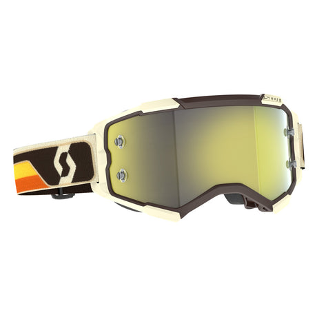 SCOTT USA FURY GOGGLES DEEP BROWN/BEIGE - YELLOW CHROME WORKS Brown/Beige Yellow - Driven Powersports