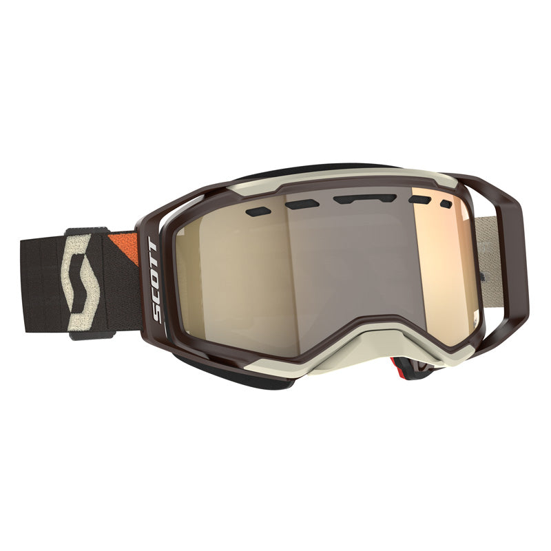 Scott Prospect 2.0 Snowmobile Goggles (Beige/Brown Light Sensitive Bronze Chrome)