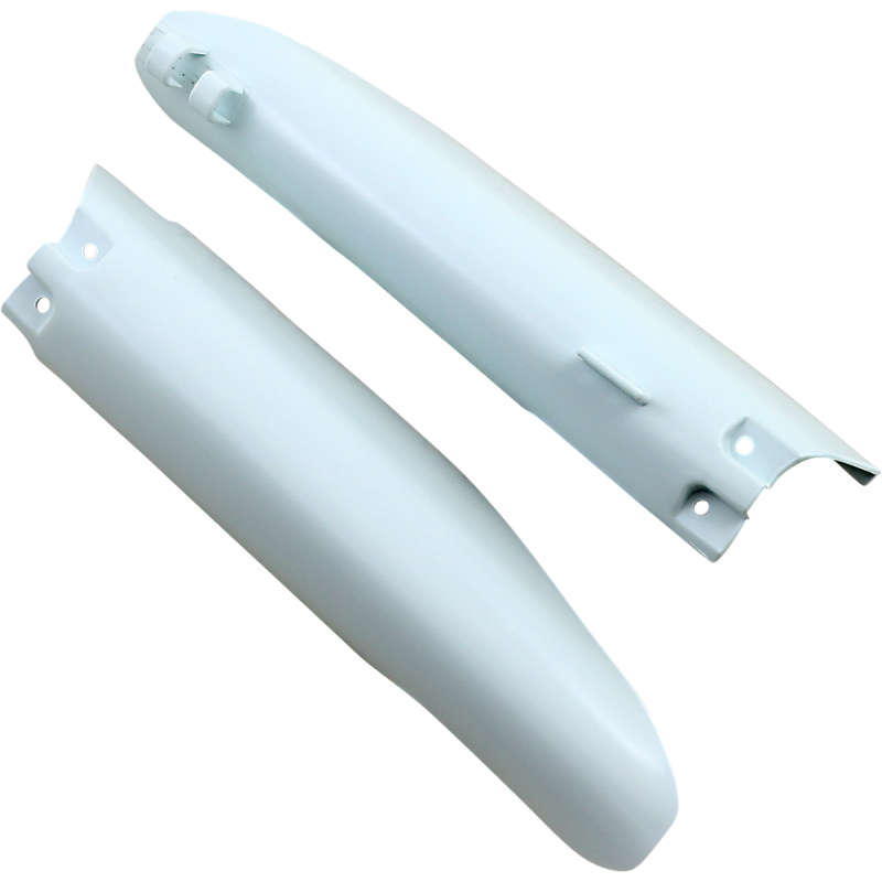 ACERBIS LWR FORK CVR SET- RM125/250:99-03 White Front - Driven Powersports