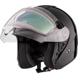 CKX VG977 Open-Face Helmet, Winter Solid Electric Black L Electric Double Shield - Driven Powersports