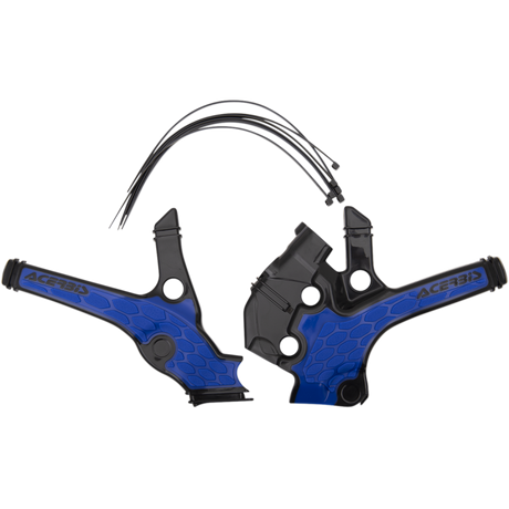 ACERBIS Frame Guards- X-GRIP YZ65:18-22 Black/Blue Front - Driven Powersports